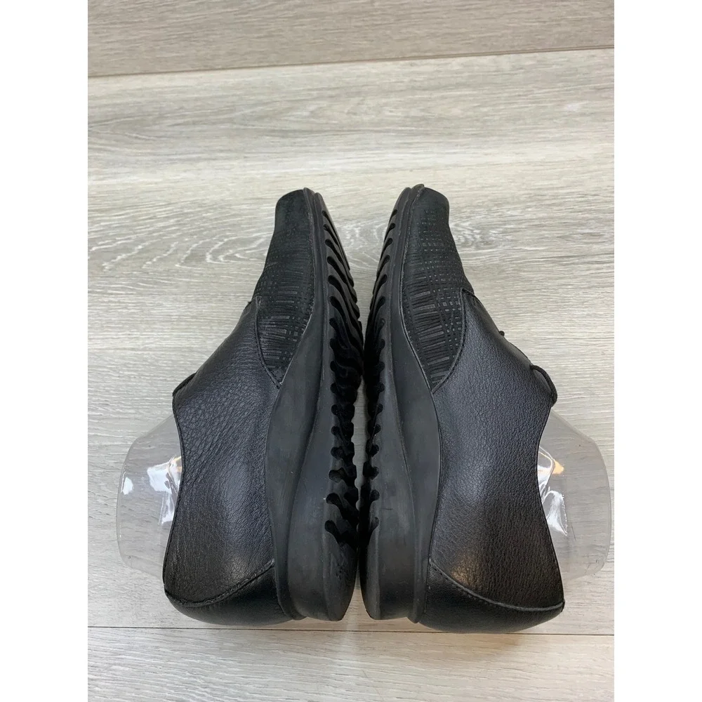 Aetrex Women's Black Leather Textured 8.5 Oxford Shoes Comfort Comfort Shoes
